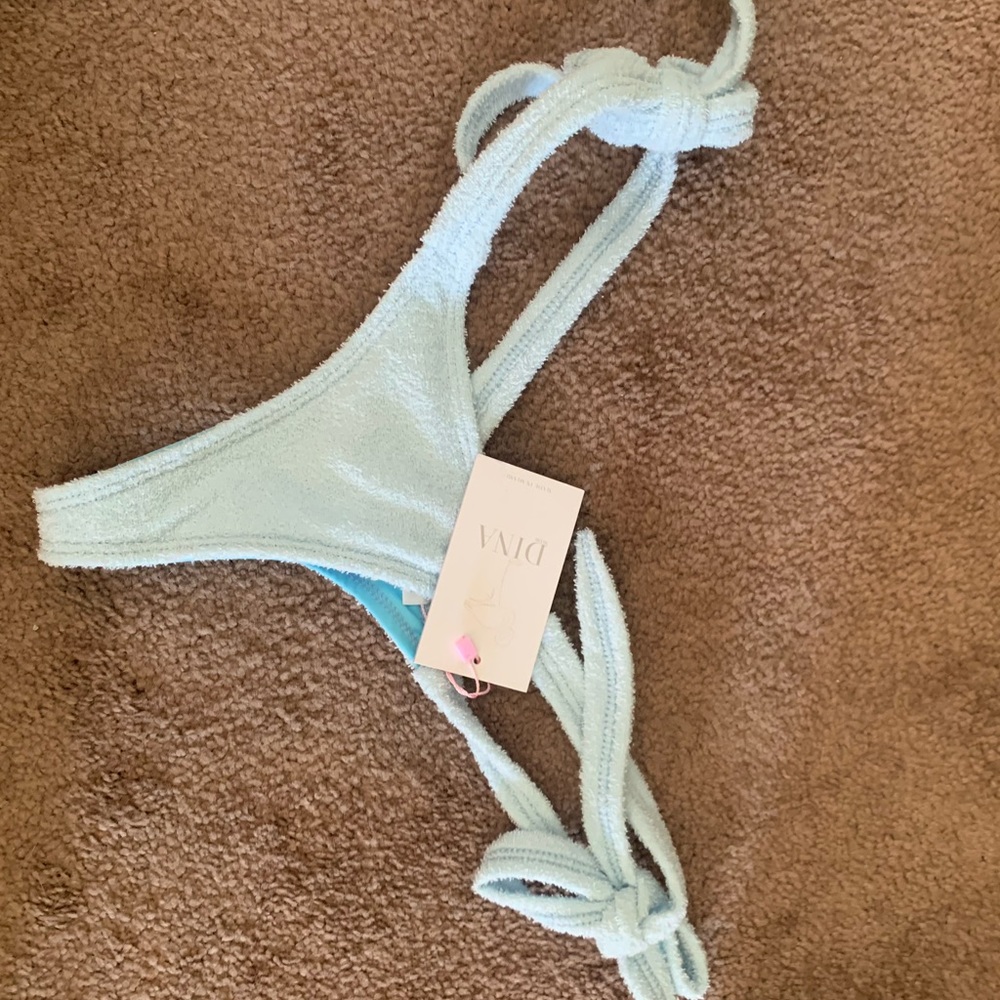 Dina terry cloth fabric tanning thong
